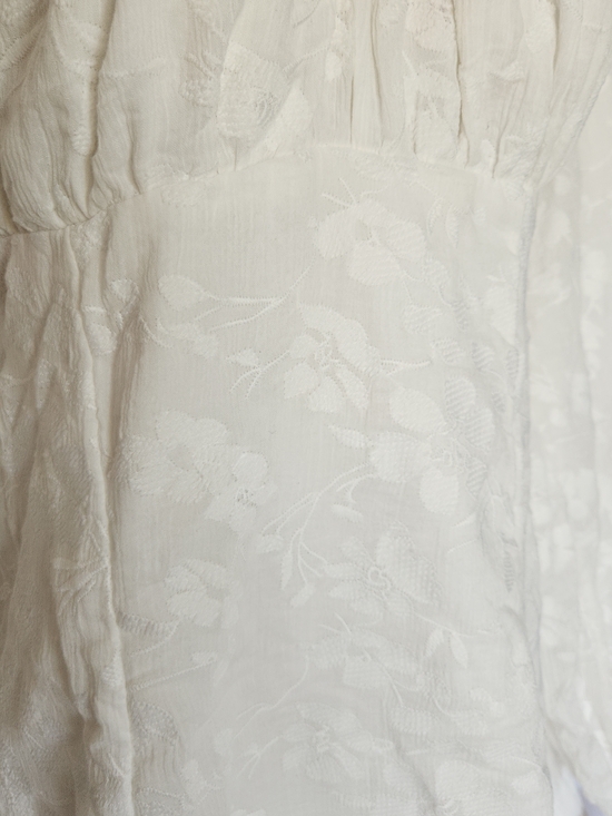 Wild Fable White Embroidered Flowy Milk Maid Top Bishop Sleeved Dress L - Picture 4 of 11